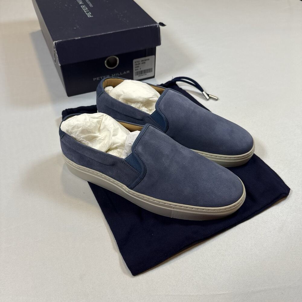 Peter Millar Collection Suede Slip-on Sneakers Size 9 New In Box MSRP $298